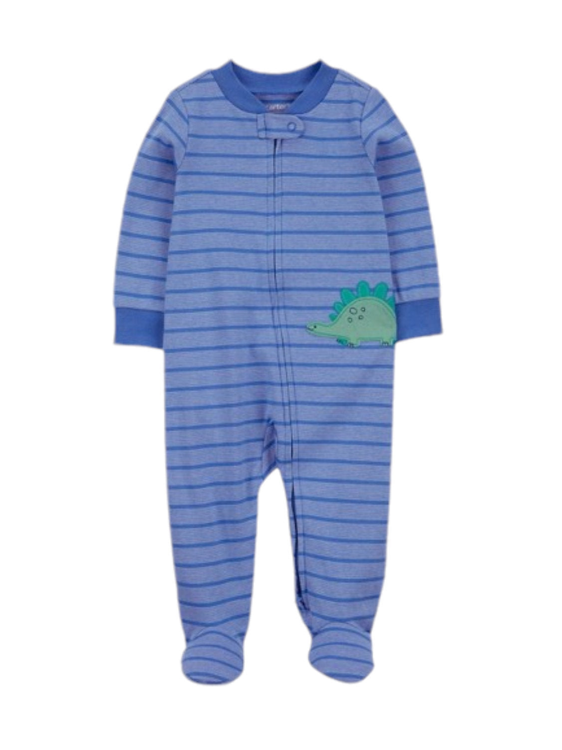 Carter's pijama azul dinosaurio doble zipper pie cerrado - Talla RN