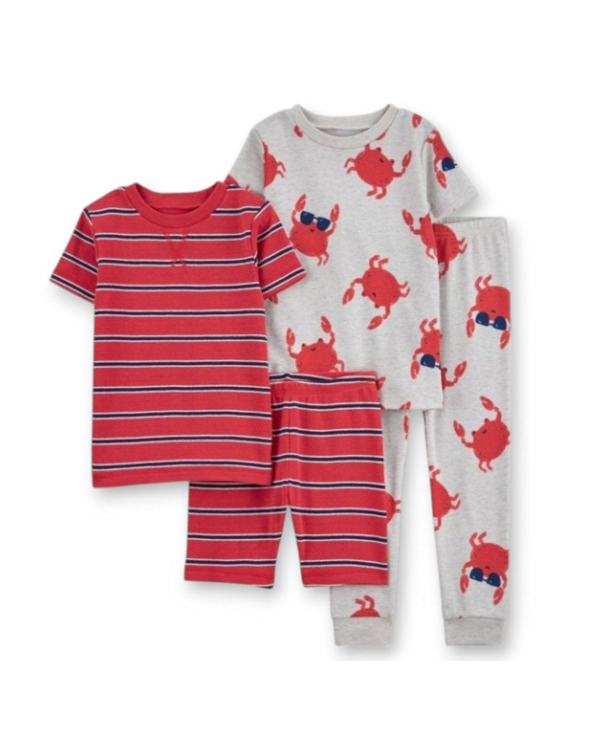 Carter's Set 2 pijamas manga corta cangrejo - Talla 12m 18m