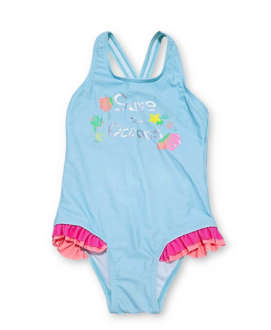 LC Waikiki traje de baño entero celeste  - Talla 3-4 años