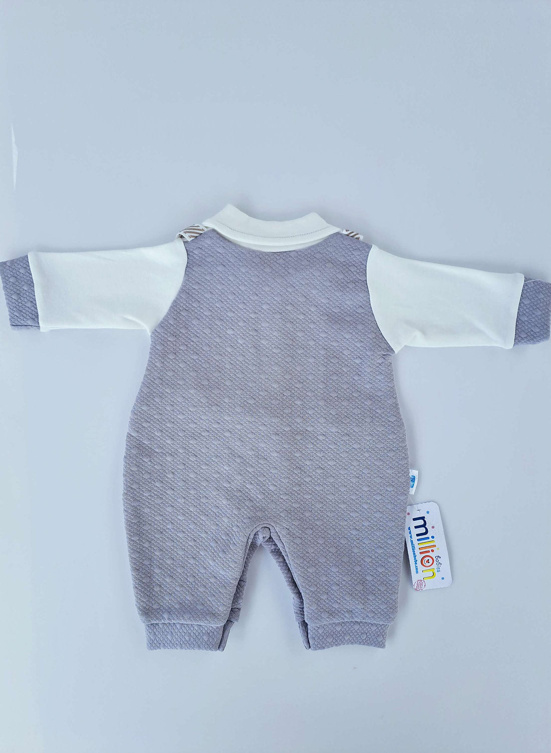 Million Babies enterizo tirantes corbatín - Talla 3 meses