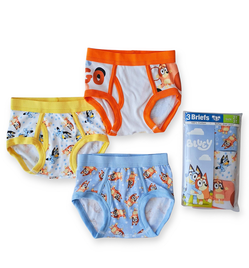 Bluey set 3 calzoncillos - Talla 2T/3T 4T