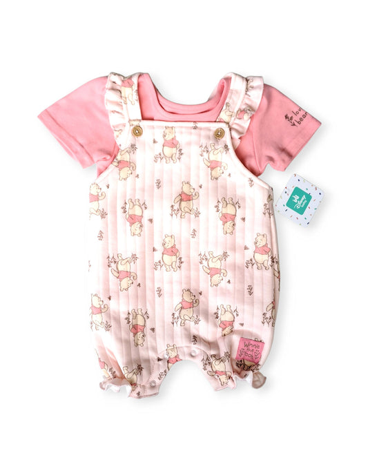 Disney Baby overall y camiseta rosa Winnie Pooh - Talla 24 meses