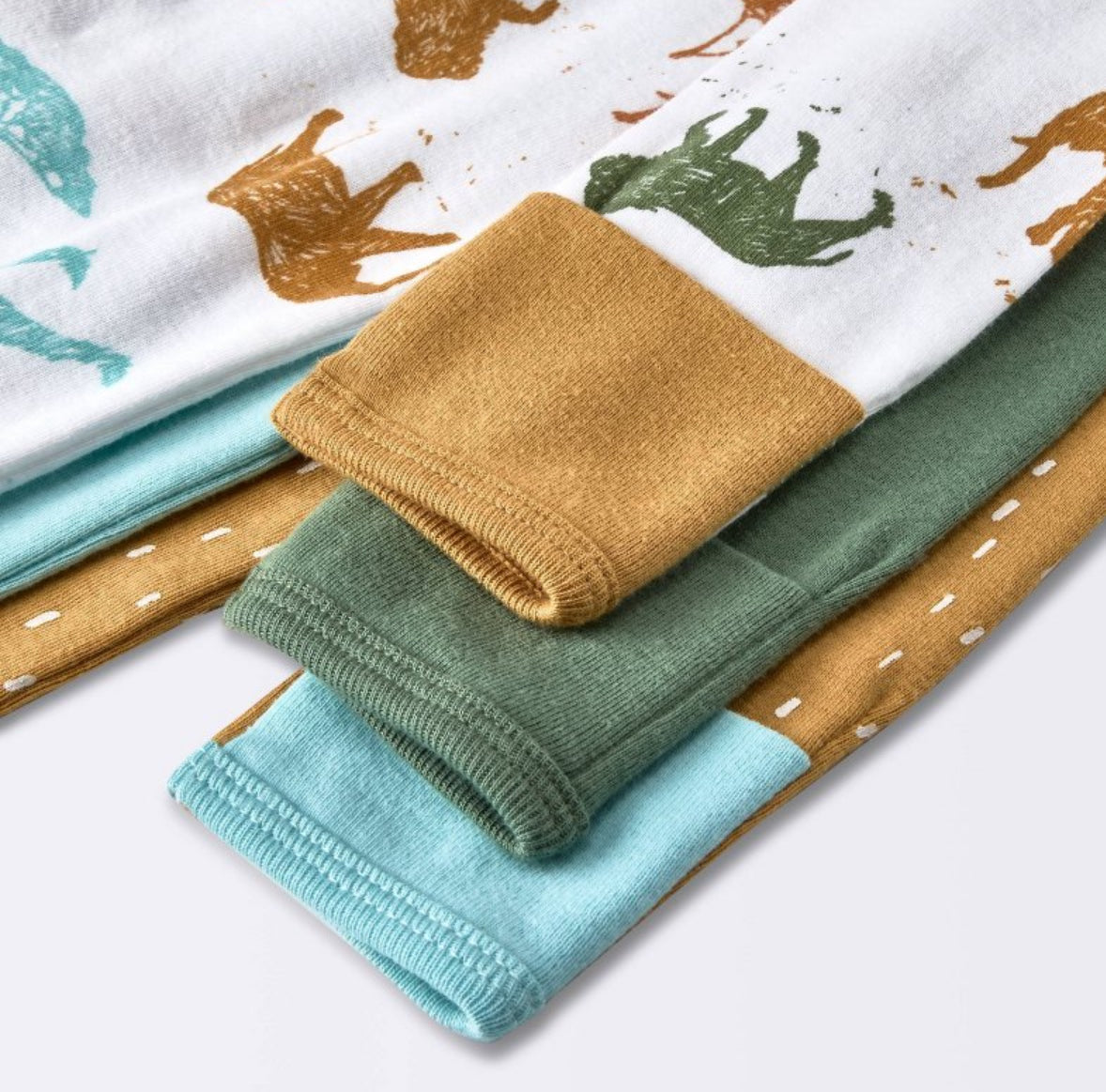 Cloud Island set 3 pijamas pie cerrado doble zipper animales - Talla 0a3 meses