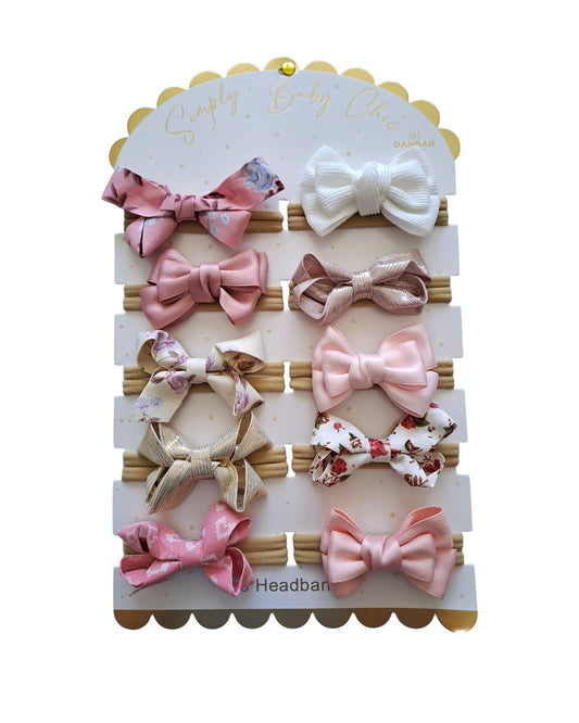 Danbar paleta 10 diademas pequeñas elástica para cabello