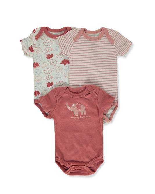 Duck Duck Goose set 3 mamelucos elefantes - Talla 3a6 meses