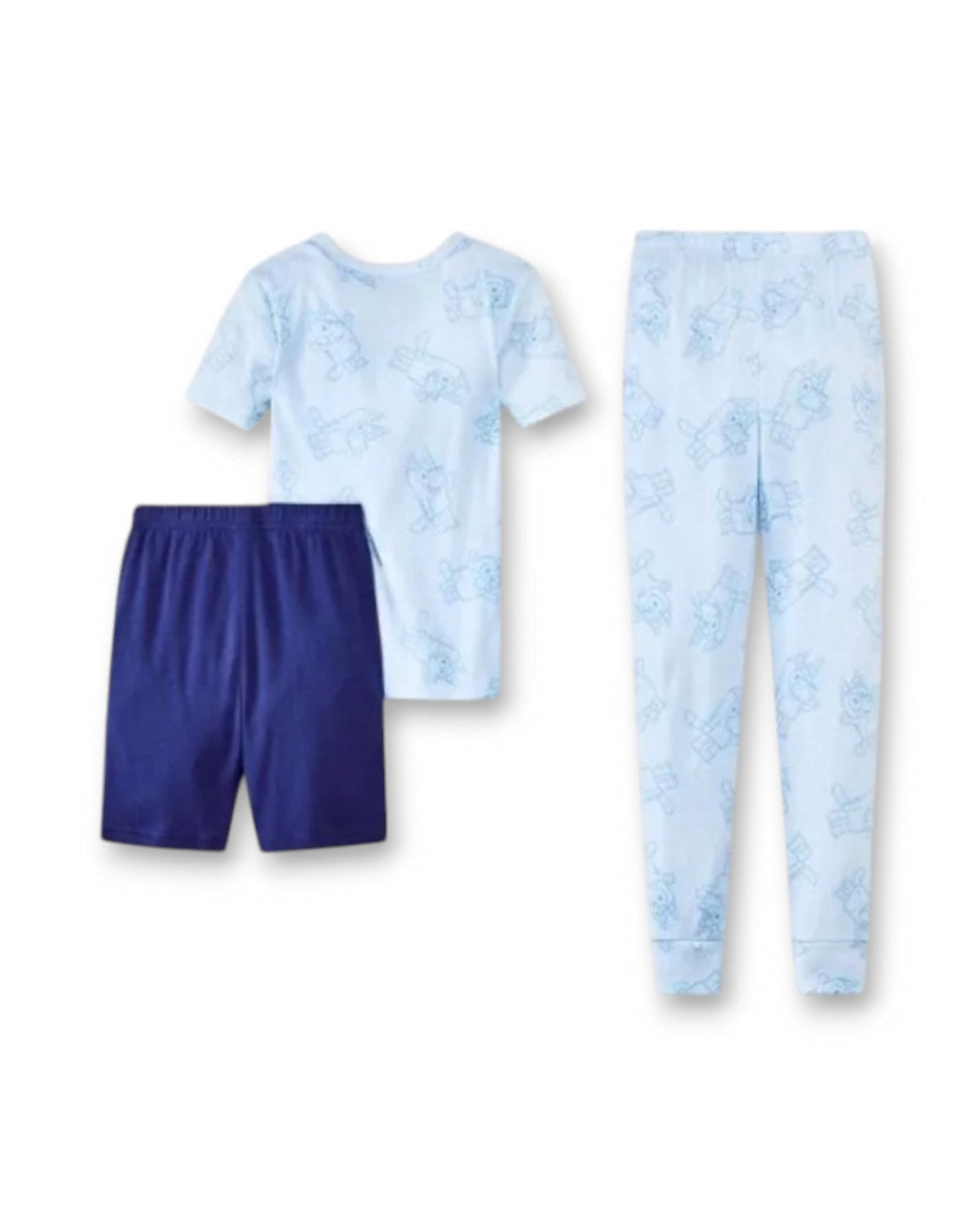 Bluey pijama 3 piezas manga corta - Talla 4T