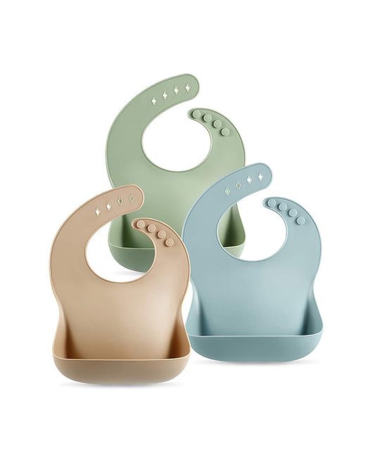 PandaEar set 3 baberos silicona unisex waterproof 10 a 72 meses