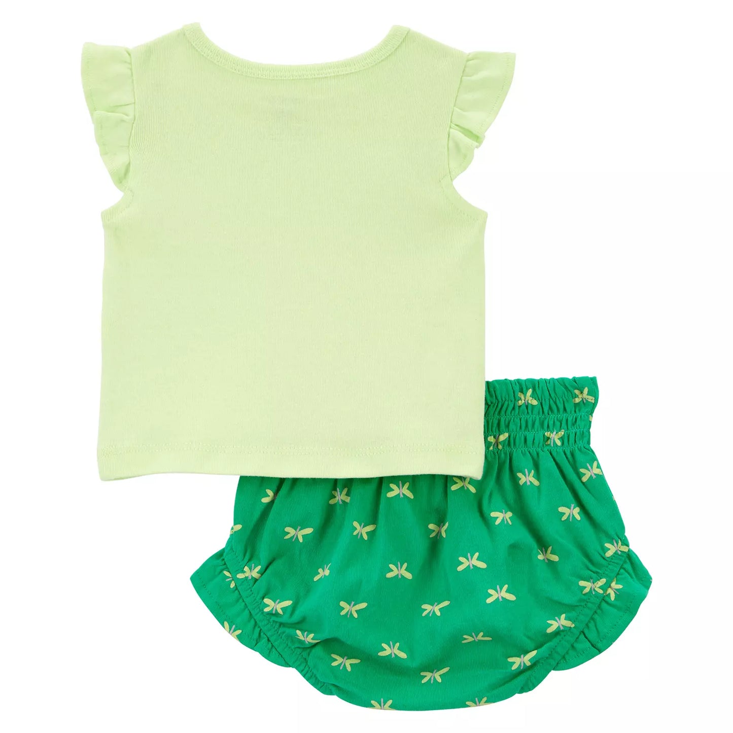 Carter's Set 3 piezas calzón y blusa verde y blusa lima - Talla 18m