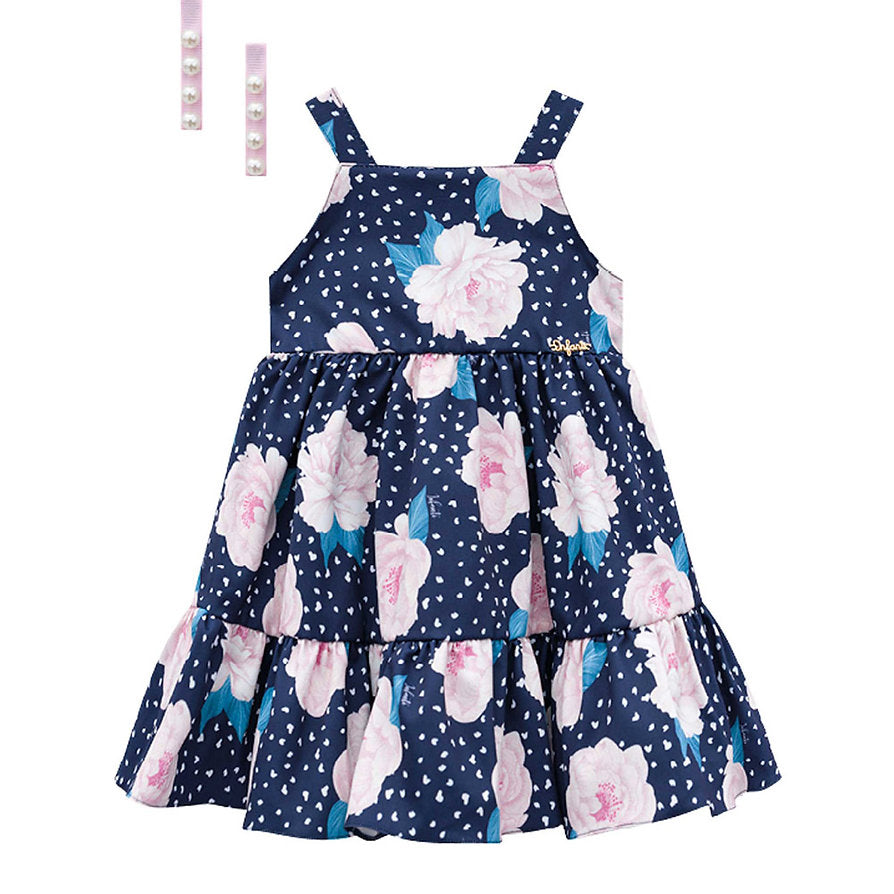 Infanti vestido floral con panty - Talla 6a9meses