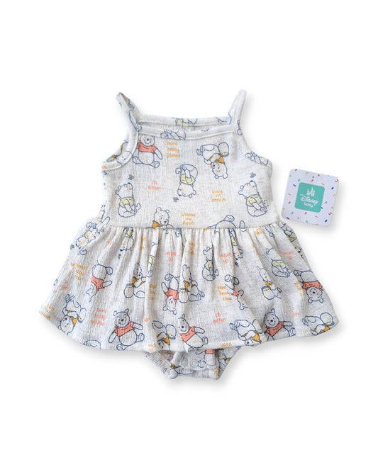 Disney Baby vestido gris Winnie Pooh - Talla 6a9 meses