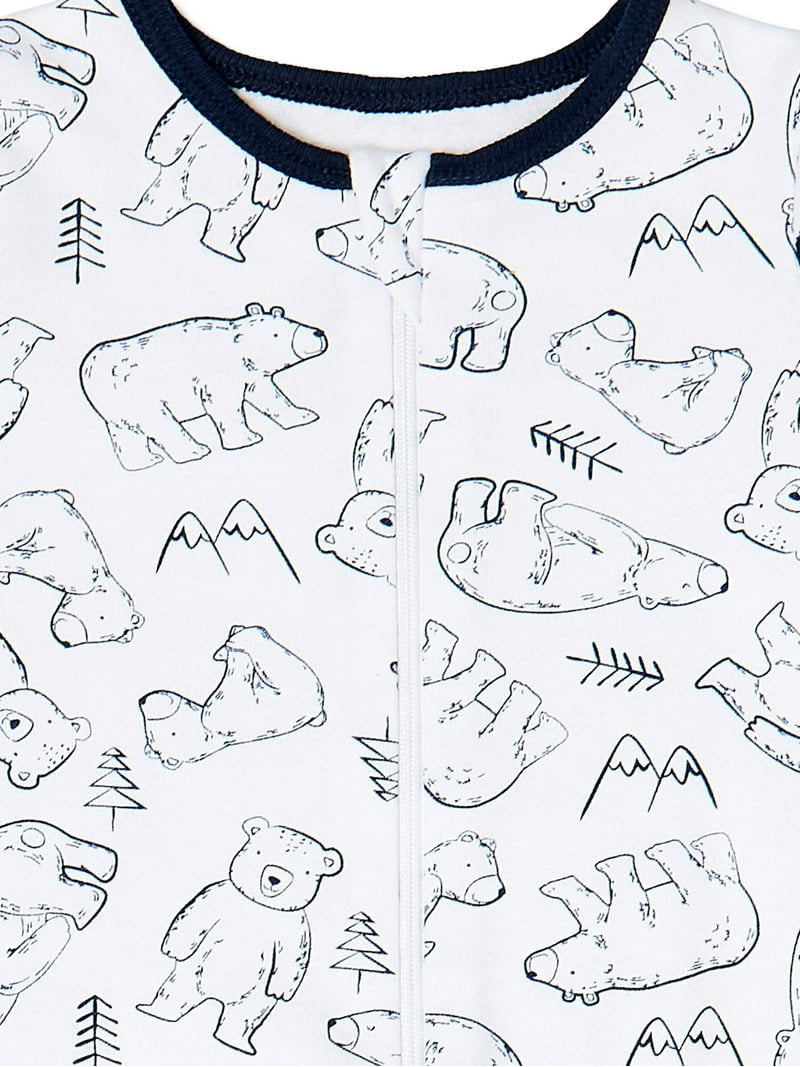 Wonder Nation set 3 pijamas pie cerrado zipper - Talla 3a6 meses