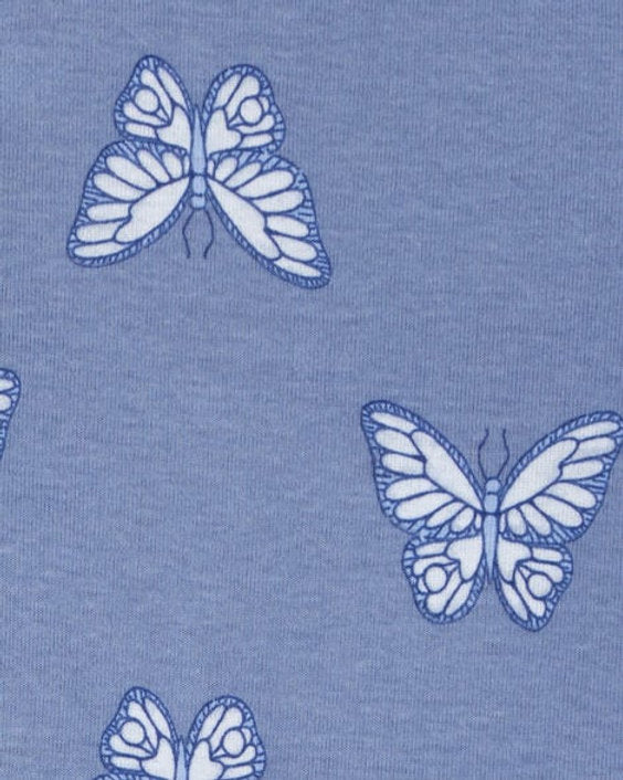 Carter's Set 5 mamelucos azul mariposa - Talla 6m 12m 18m