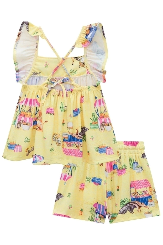 Infanti conjunto amarillo animales - Talla 8