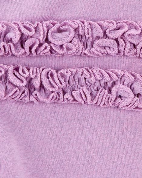 Carter's Set 2 pantalones lila y blanco flores - Talla 18 meses