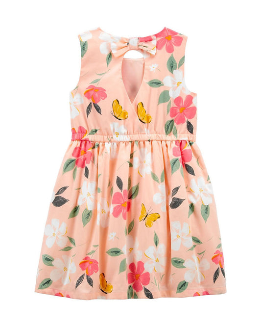 Carters vestido rosa flores  - Talla 2T