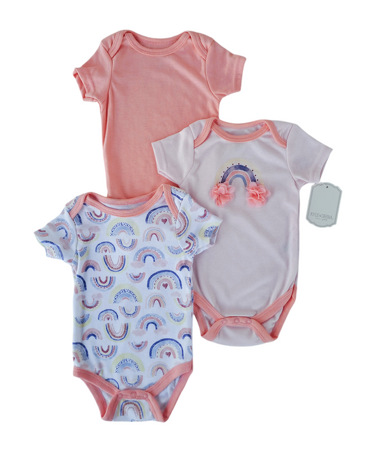 Kyle & Deena set 3 mamelucos arcoiris - Talla 3a6 meses