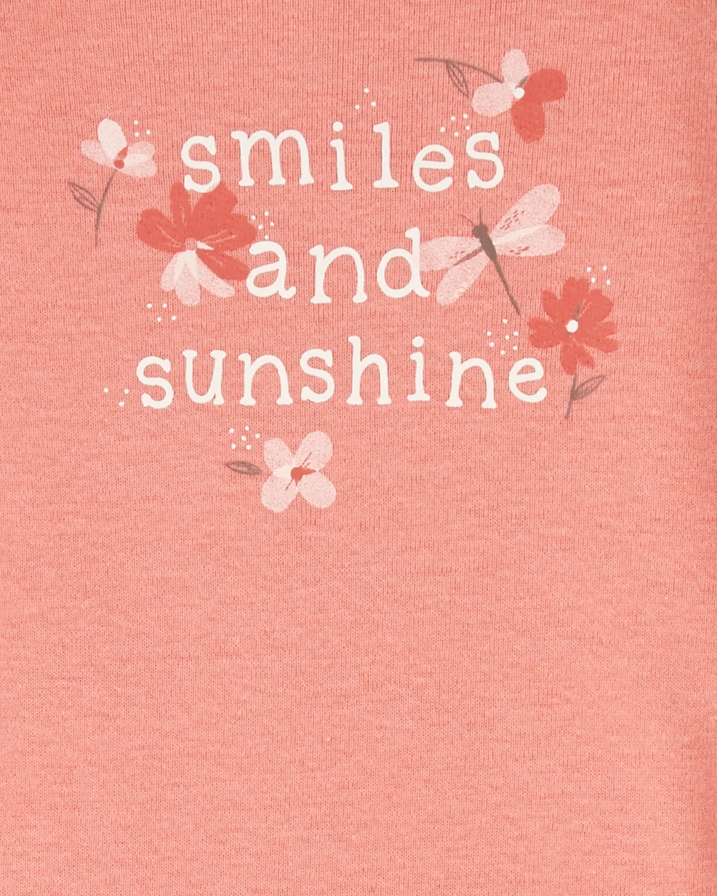 Carter's Set 5 mamelucos rosa flores libélula - Talla 6m 12m 18m 24m