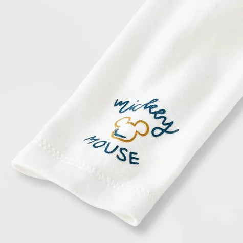 Mickey Mouse set 2 piezas mameluco manga larga y jumpsuit - Talla 12m - 18m