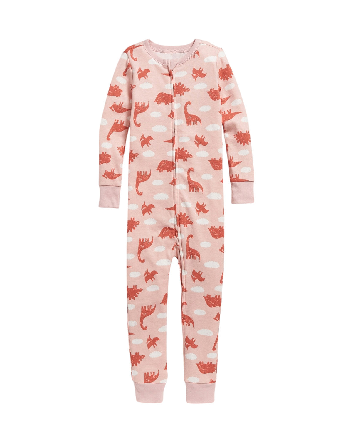 Old Navy pijama rosa dinosaurio pie abierto zipper - Talla 18a24m 2T 3T