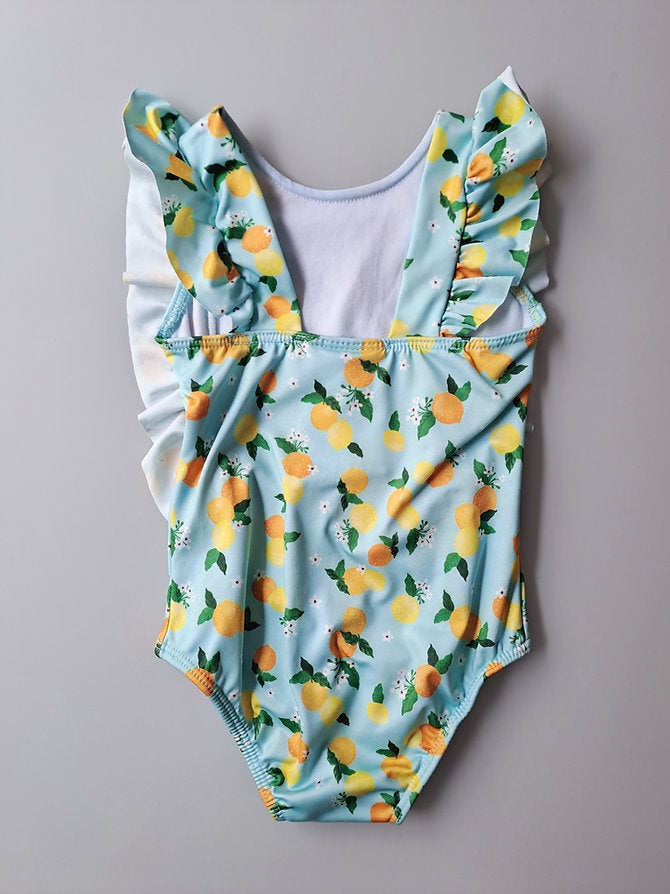 Infanti traje de baño entero limon - Talla 6a9m