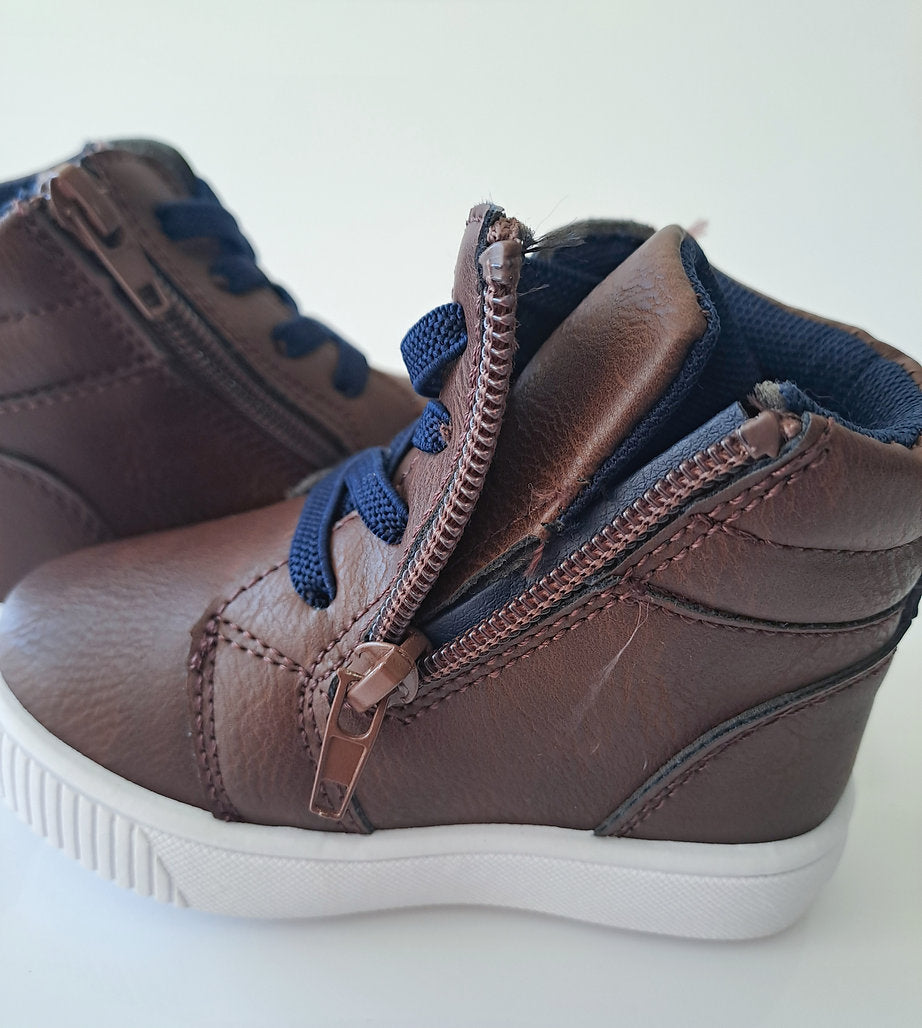 Stepping Stones calzado marron alto - Talla 4 (9a12 meses)