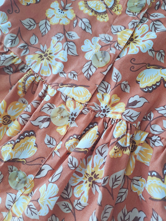 Little Lass vestido floreado con calzon - Talla 6a9 meses