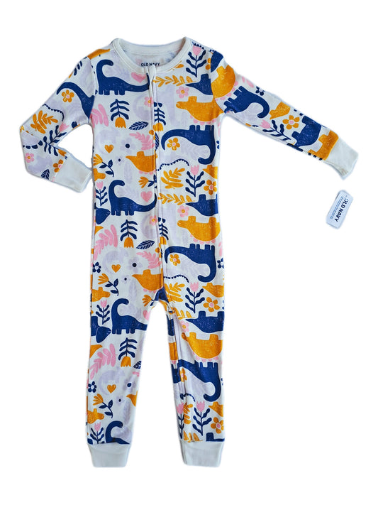 Old Navy pijama dinosaurio pie abierto zipper - Talla 2T
