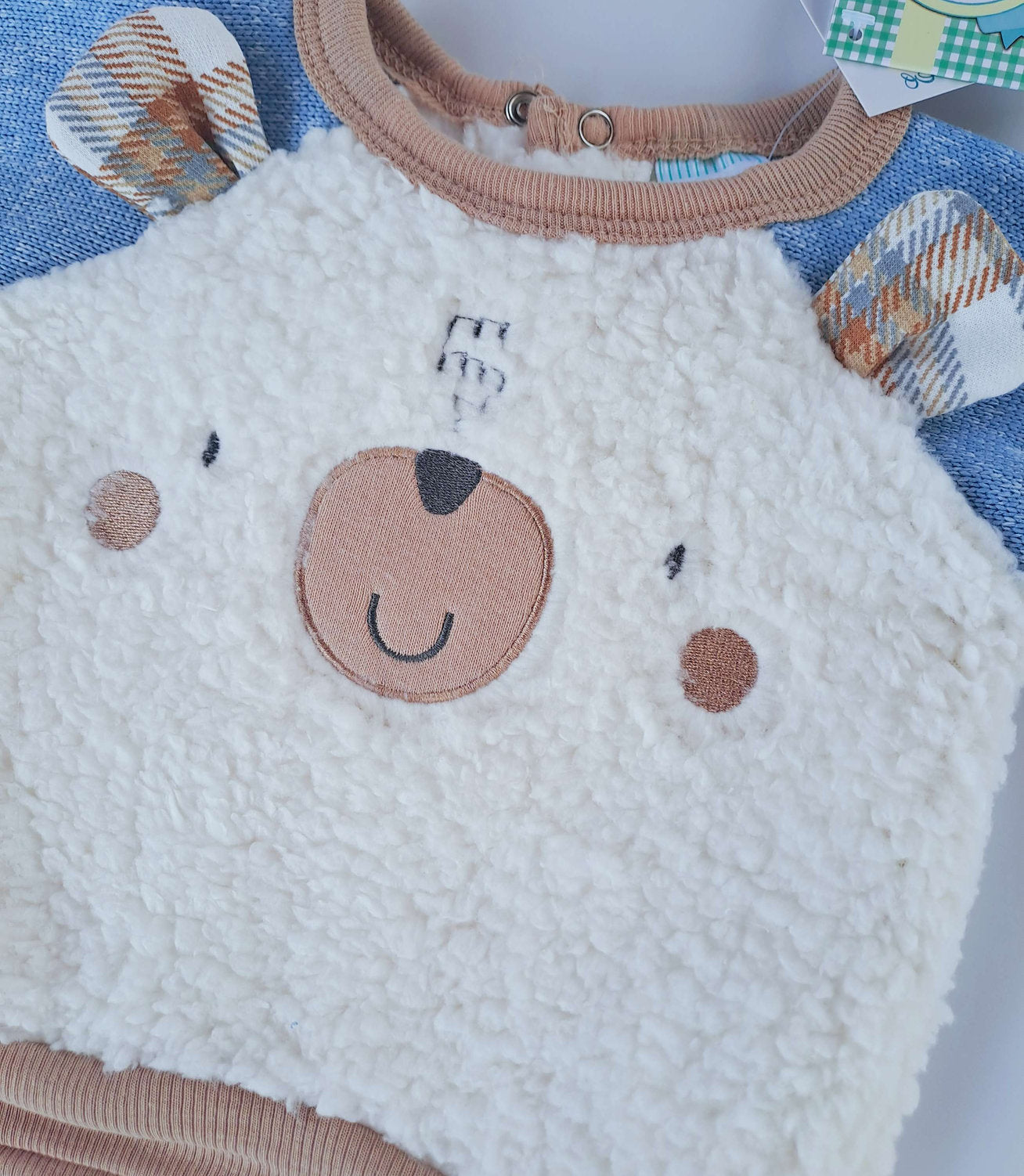 Euro Baby conjunto sherpa oso - Talla 0a3m 3a6m