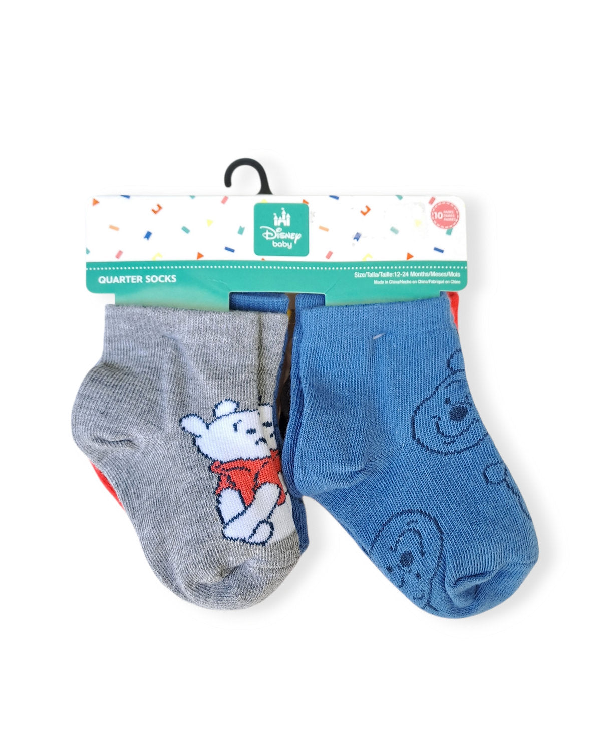 Disney Baby set 10 pares de medias Winnie Pooh - Talla 12a24 meses