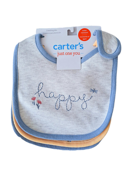 Carters set 3 baberos happy