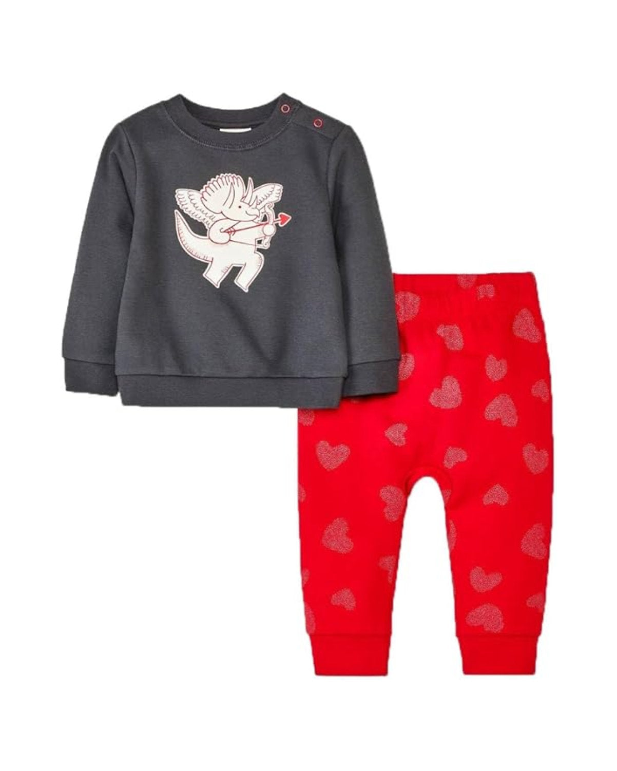 Cat & Jack conjunto corazones rinoceronte - Talla 12 meses