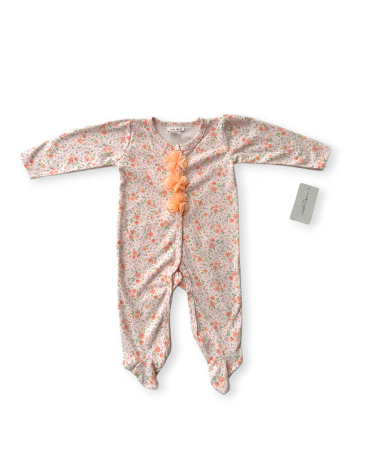 Laura Ashley pijama pie cerrado botones floreada - Talla 3a6m