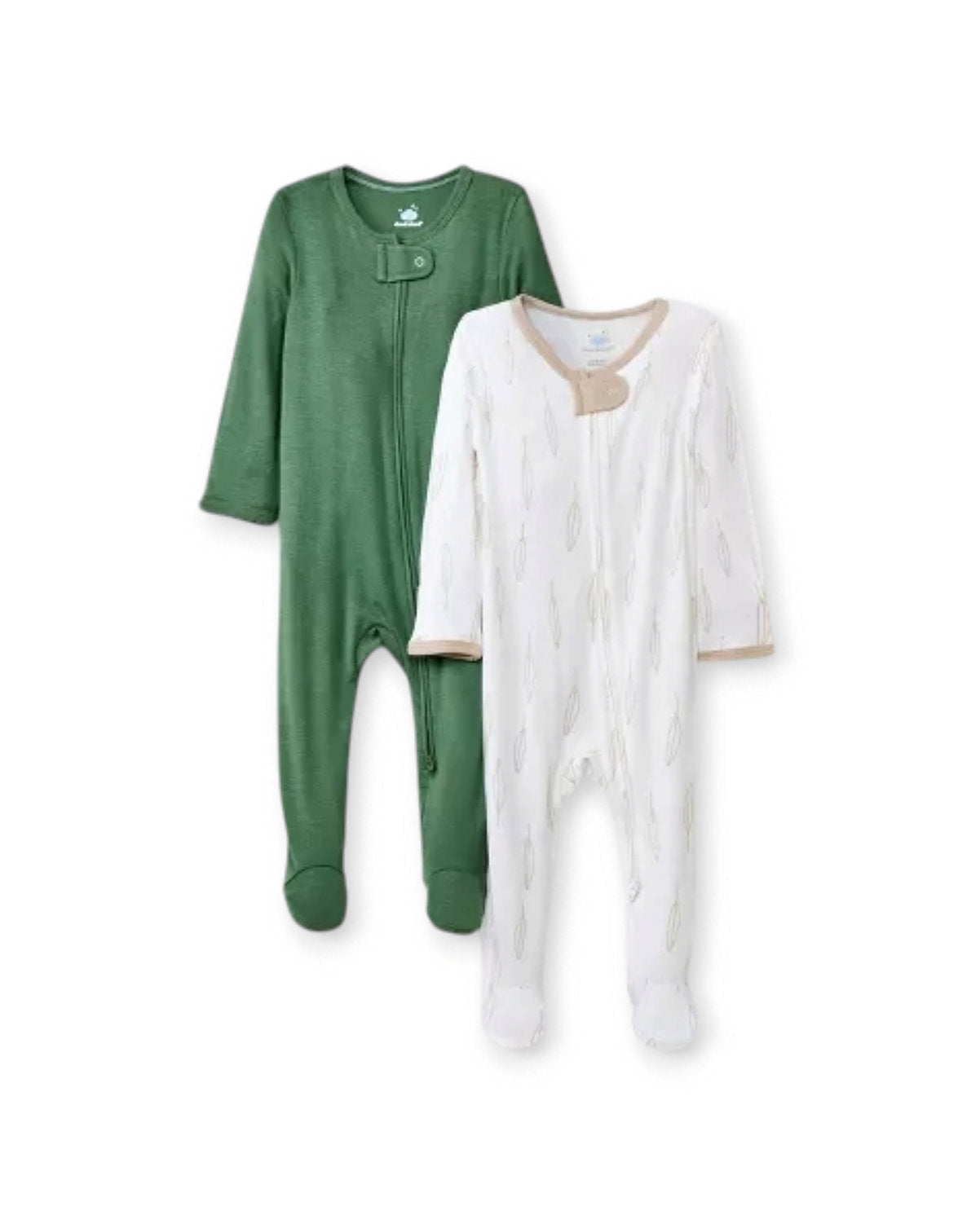 Cloud Island set 2 pijamas pie cerrado doble zipper tela  modal - Talla 0a3m