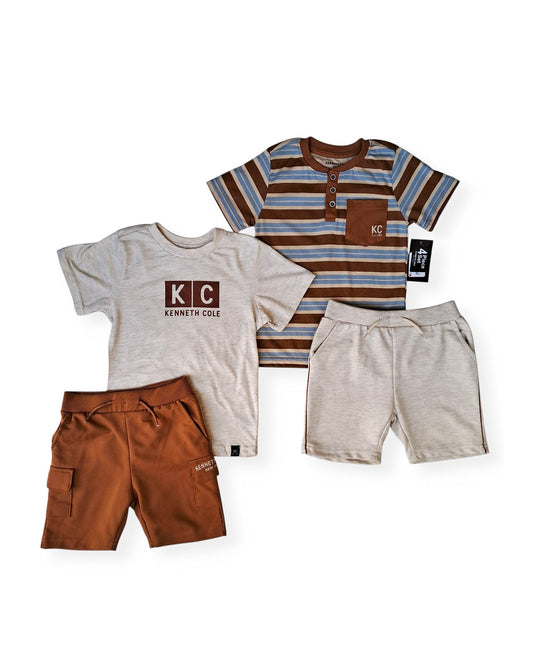 Kenneth Cole 2 conjuntos short y camiseta - Talla 4T