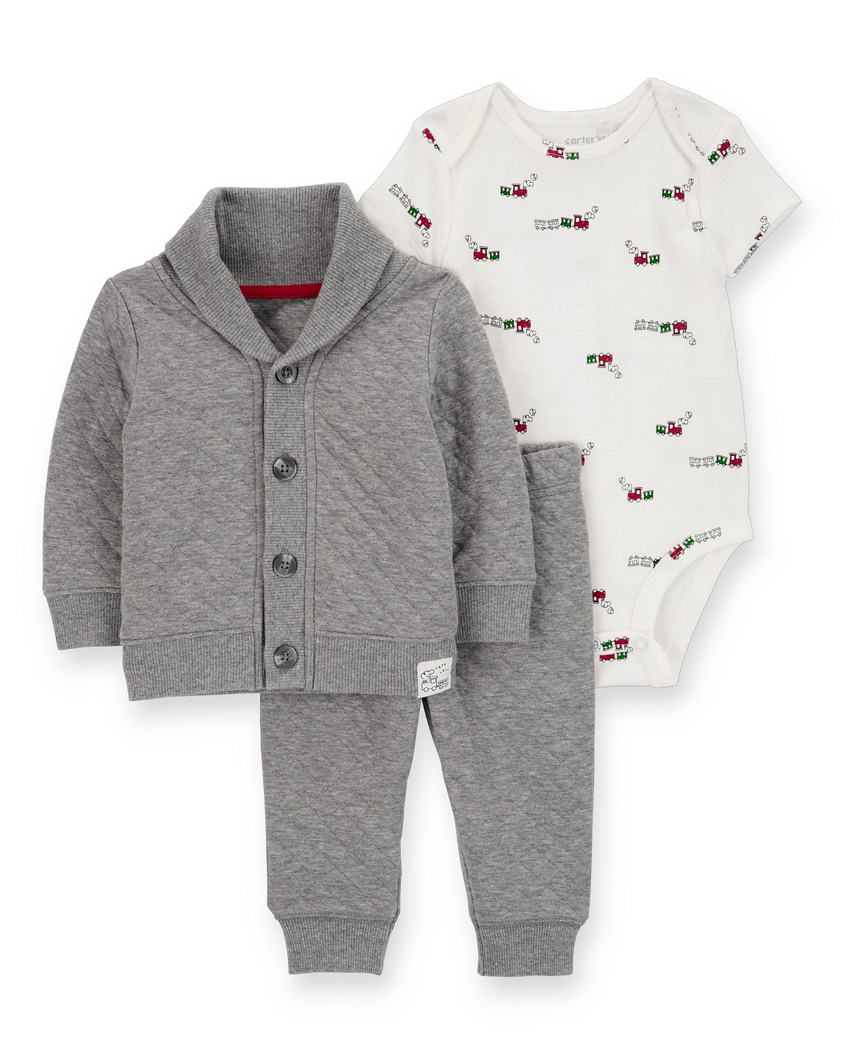 Carter's conjunto 3 piezas abrigo jogger mameluco - Talla 24m