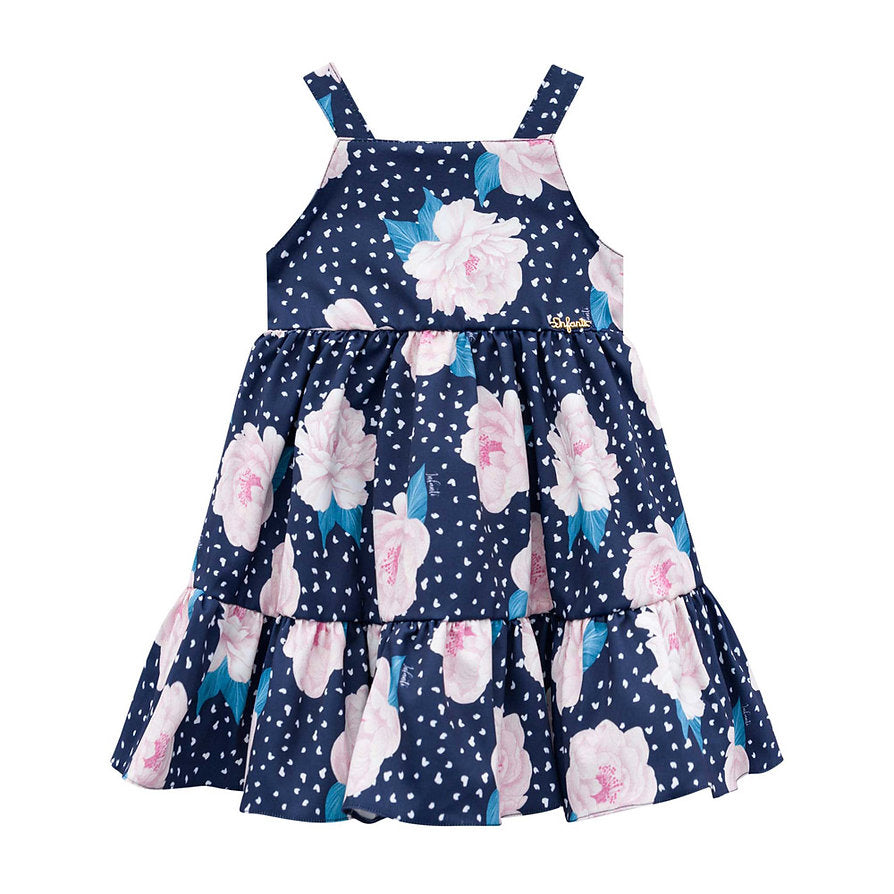 Infanti vestido floral con panty - Talla 6a9meses