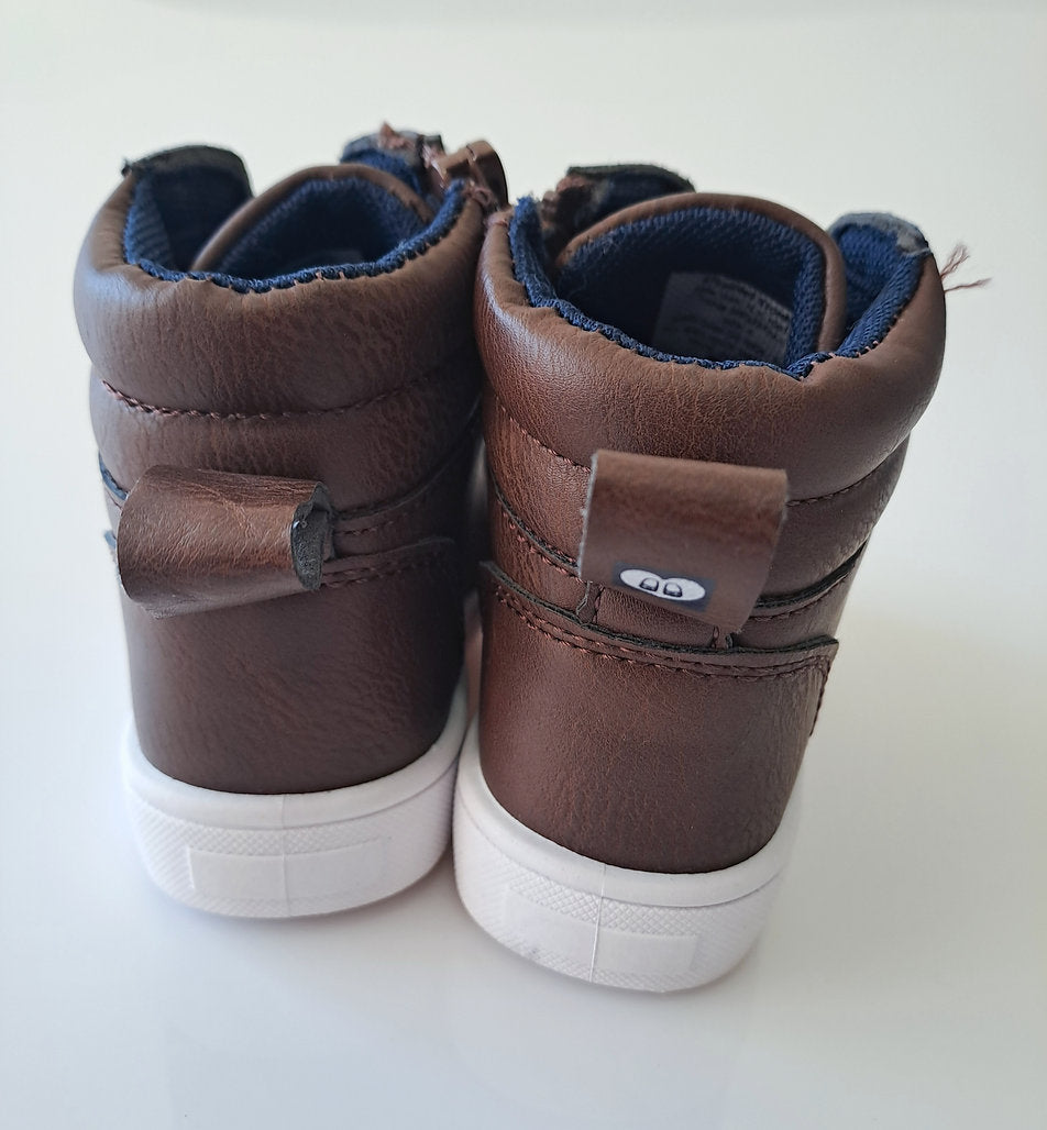 Stepping Stones calzado marron alto - Talla 4 (9a12 meses)