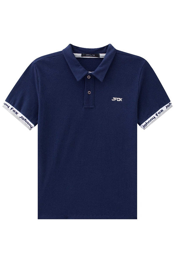 Jhonnie Fox polo azul - Talla 4T y 10