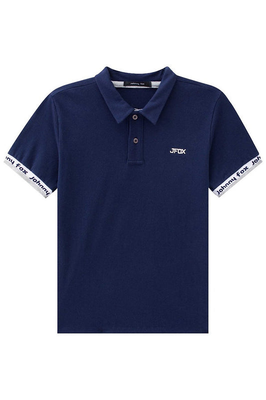 Jhonnie Fox polo azul - Talla 4T y 10