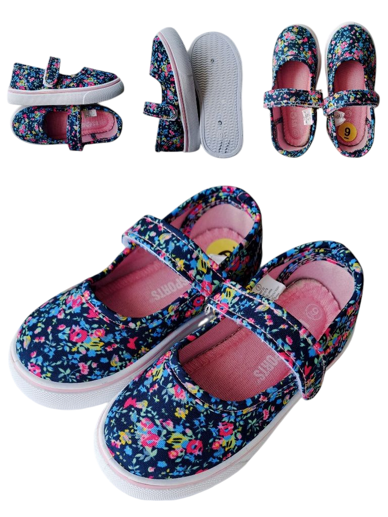 Calzado flores velcro - Talla USA 9