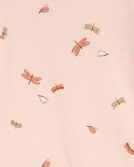 Carter's Set 5 mamelucos rosa flores libélula - Talla 6m 12m 18m 24m