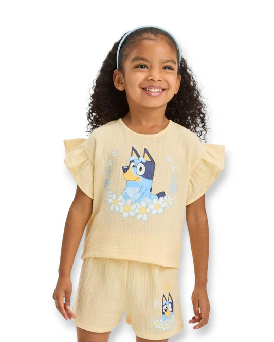 Bluey conjunto amarillo 2 piezas - Talla 5T