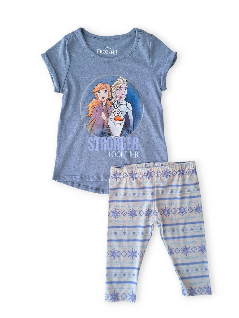 Disney conjunto Frozen legging y blusa - Talla 4T