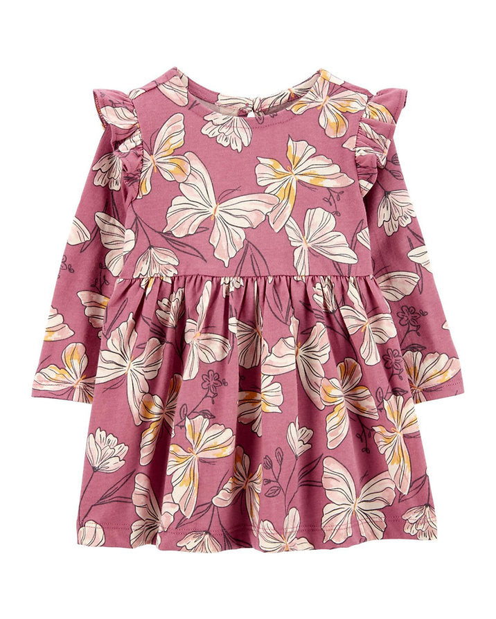 Carters vestido rosa mariposa  - Talla 9m