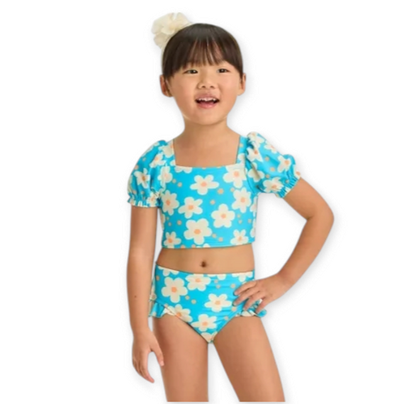 Cat & Jack traje de baño 2 piezas flores - Talla 5T