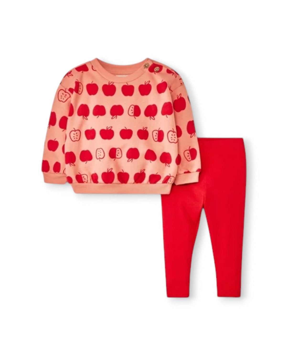 Cat & Jack conjunto legging y abrigo manzanas - Talla 12 meses