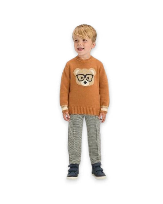 Cat & Jack suéter tejido marrón oso - Talla 18m