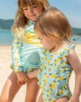 Infanti traje de baño entero limon - Talla 6a9m