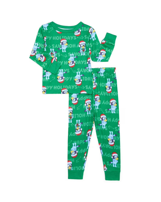 Bluey pijama 2 piezas navidad unisex - Talla 12 meses