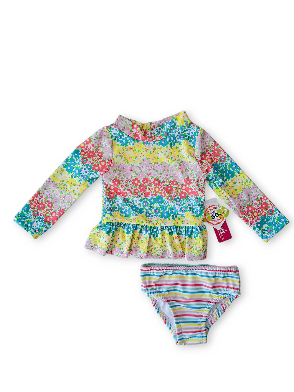 Penelope Mack traje de baño 2 piezas flores - Talla 18m